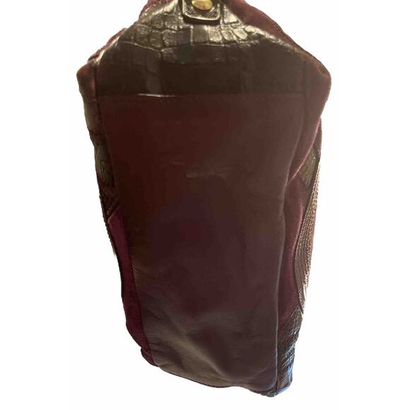 EUC COACH Inlaid C Brooke Purple Leather Suede Medium Tote Bag Purse -Rare - Picture 7 of 7